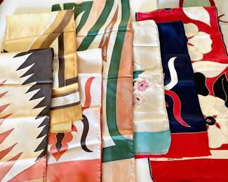 VTG J Herrison Silk Scarves Made in France