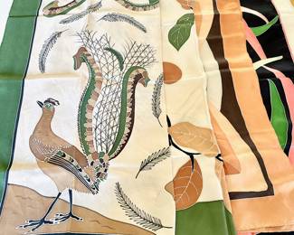 VTG J Herrison Silk Scarves Made in France