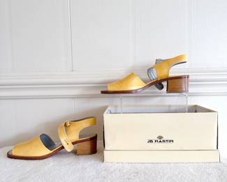 jb martin yellow leather sandals