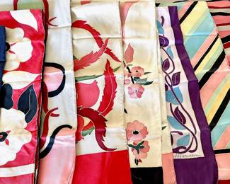 VTG J Herrison Silk Scarves Made in France