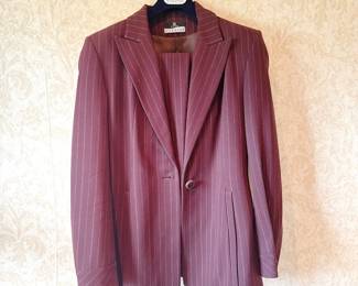 Givenchy burgundy pinstripe suit