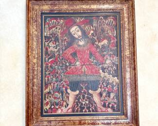 Cuzco School Oil on Canvas San Isidoro