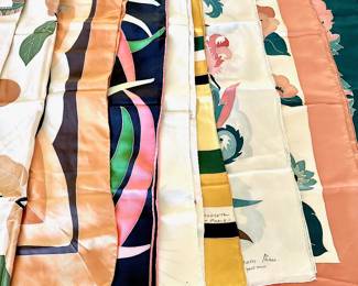 VTG J Herrison Silk Scarves Made in France