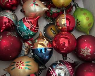 Vintage mercury glass Christmas bulbs