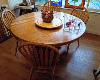 kitchen table with lazy susan and some twa goodies