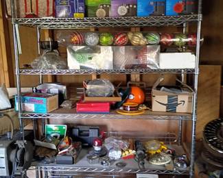 tons of misc goodies out door stuff and racks