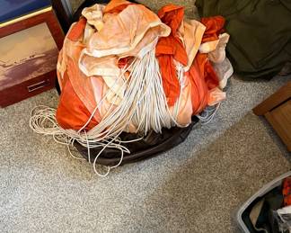parachute in military bag