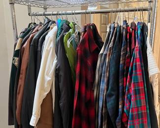 TONS of vintage clothing, shirts, coats, mens, womens kids all kinds and lots of brands