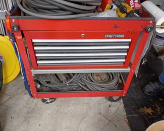 craftsman work cart and contents
