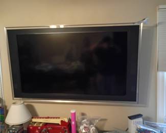large flatscreen with remote