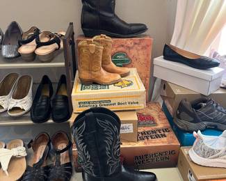 lots of shoes new in box, boots and more