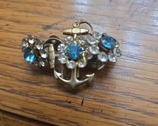 Costume jewelry vintage Navy