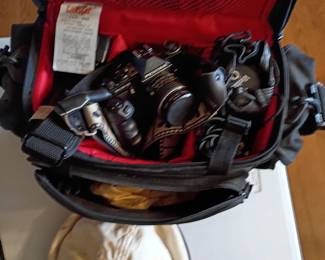 lots of vintage cameras and lenses 35mm etc