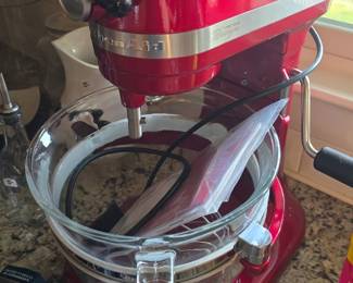 Kitchen aid red mixer 