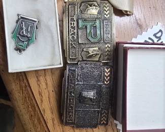 Misc vintage highschool belt buckle and more i believe princess Ann ? 