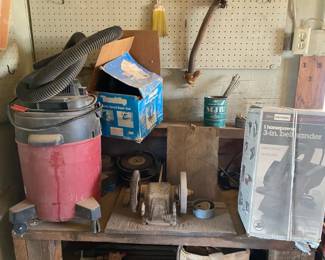 Shop Vac, Grinder, Belt Sander, Variable Speed Saw