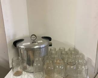 Sears Pressure Cooker Canner 21qt And Kerr Mason Jars