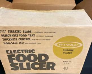 Rival Chrome Plated Electric Food Slicer
