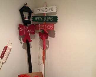 6' tall custom-made Holiday signs..