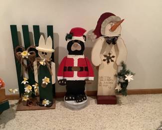 3' Tall custom made wood figurines