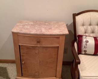 Marble top maple chest