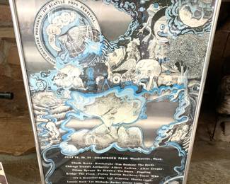 Rare AOR 3.6 1969 Seattle Pop Festival Poster