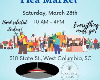 Brown and Cream Illustrated Garage Sale Facebook Ad