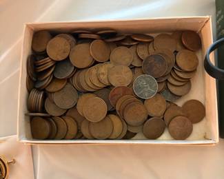 Box of Wheat Pennies