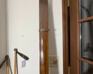 Vintage Olin Skis with paperwork