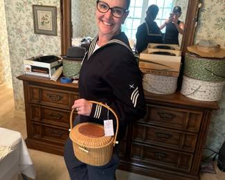 Nantucket basket and Naval Jacket--Just having fun