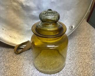 Handblown glass apothecary jar
