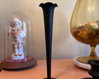 Satin Glass Tall Fluted Vase