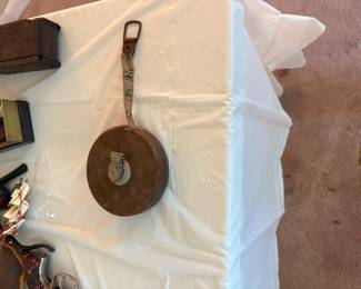 Antique leather Carperter's tape measure