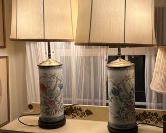 Chinese lamp vases- not glued