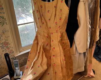 burlap vintage dress