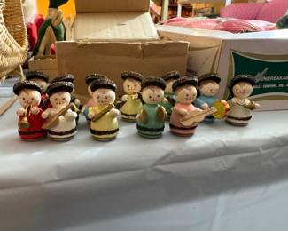 Vintage wooden angels Feri Italy