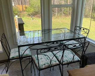 Iron Table Glass top
