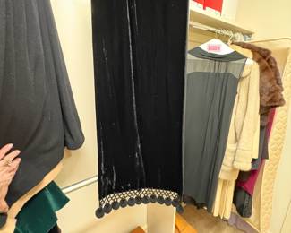 Velvet Shawl Black Stored in Cedar