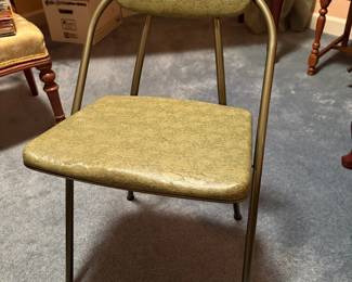 Part of a set 4 chairs and a folding table