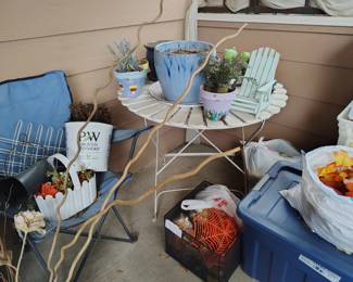 Patio table and misc.