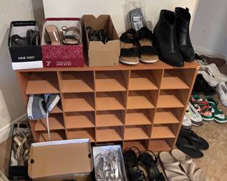 Shoes $1, shoe organizer