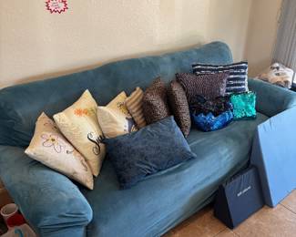 Couch with pillows
