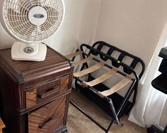 MCM side table, fan