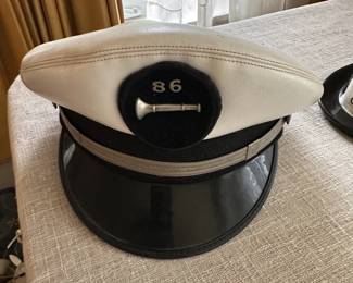 Vintage Leather Fire Department Dress Hat by Superior Uniform Cap Co.