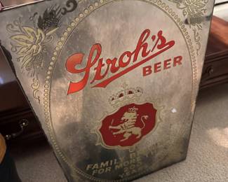 Vintage Stroh's Beer Mirror 