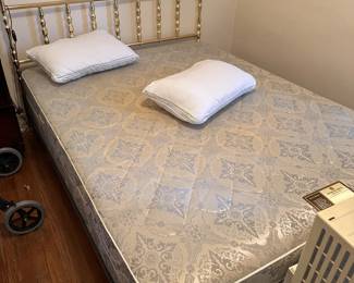 Brass Headboard and Full Mattress   **AVAILABLE FOR PRESALE**