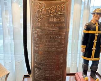 Vintage Pyrene Soda-acid Fire Extinguisher Lamp.