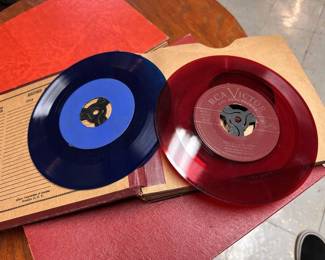 Vintage colored religious records