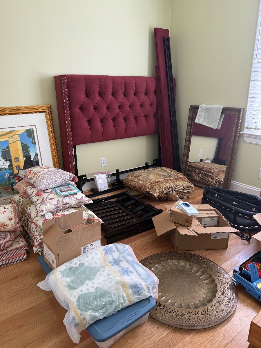 New Rita wingback queen bed frame