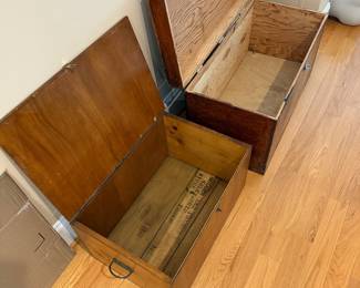 Home made wooden boxes